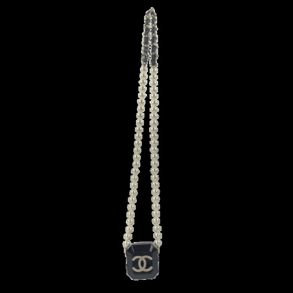 CHANEL - B21 A Airpod CC Acylic Case / Faux Pearl and Chain Layered Necklace - Picture 3 of 11